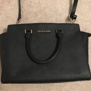Large, Black Michael Kors Selma Satchel